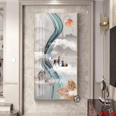 File in trần Tranh treo pha lê gương FT 61559 (file gốc) xuyên sáng