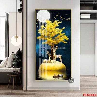 File in mica Tranh treo pha lê gương FT 61615 (ảnh gốc) đẹp