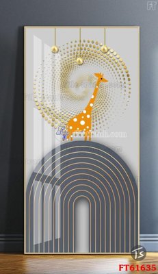 Ảnh gốc Tranh treo pha lê gương FT 61635 (nét căng) in mica