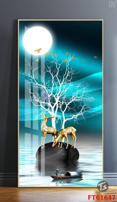 File gốc Tranh treo pha lê gương FT 61647 (phong cách) tối giản