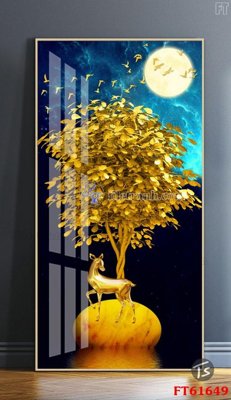 Ảnh gốc Tranh treo pha lê gương FT 61649 (độ nét cao) in tráng gương