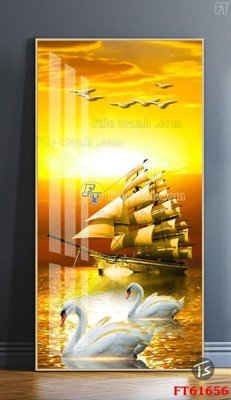 File in trần Tranh treo pha lê gương FT 61656 (bản gốc) 5D