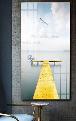 File tranh File tranh hiện đại pha lê gương FT618 (gốc) chủ đề động vật