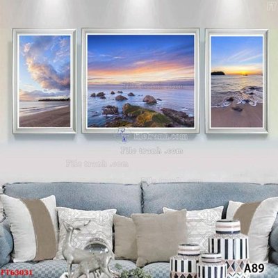 File in mica Tranh treo pha lê gương FT63031 (bản gốc) sắc sảo