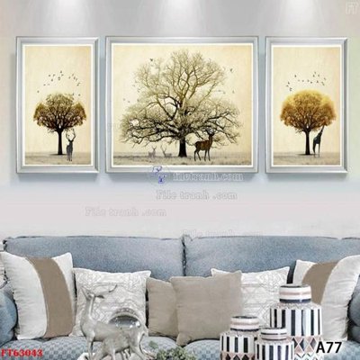 Tải file Tranh treo pha lê gương FT63043 (gốc) chủ đề phong thủy