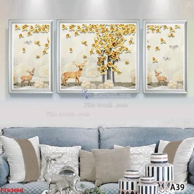 File gốc Tranh treo pha lê gương FT63060 (in ấn) không giới hạn