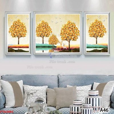 File gốc in ấn Tranh treo pha lê gương FT63081 chất lượng vượt trội