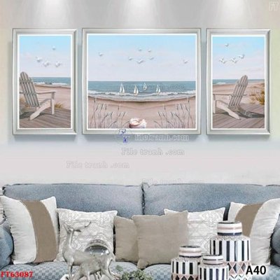 File tranh gốc Tranh treo pha lê gương FT63087 (bản quyền) độc đáo