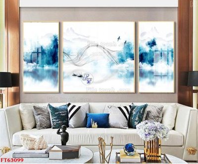 File gốc Tranh treo pha lê gương FT63099 (in tráng gương) nghệ thuật