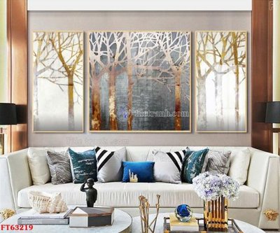 File in trần Tranh treo pha lê gương FT63219 (bản gốc) đại dương