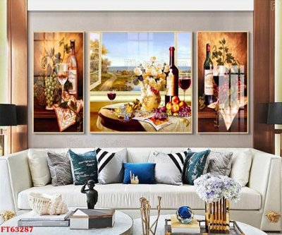 File tranh Tranh treo pha lê gương FT63287 (file gốc) chủ đề phong thủy