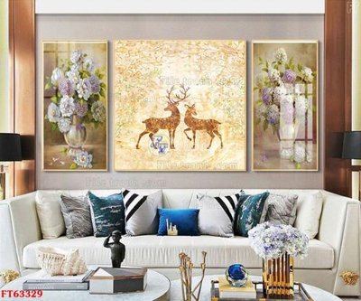 File gốc Tranh treo pha lê gương FT63329 (in 3D) cho trang trí