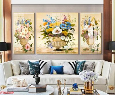 File in trần Tranh treo pha lê gương FT63339 (file gốc) phong thủy