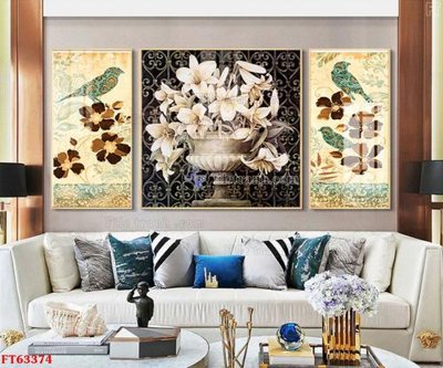 File tranh Tranh treo pha lê gương FT63374 (bản gốc) in lụa 3D