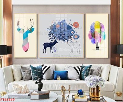 File gốc in ấn Tranh treo pha lê gương FT63449 chuẩn màu CMYK