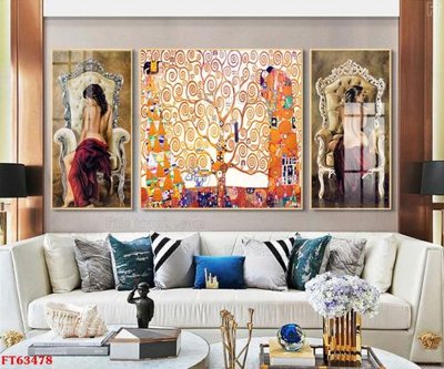 File in lụa Tranh treo pha lê gương FT63478 (phong cảnh) Tranh treo pha lê gương FT63478