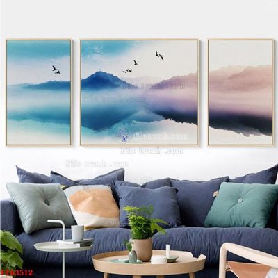 Hình ảnh file gốc in trần nhà Tranh treo pha lê gương FT63512