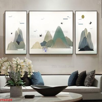 File tranh PSD Tranh treo pha lê gương FT63559 chất lượng cao