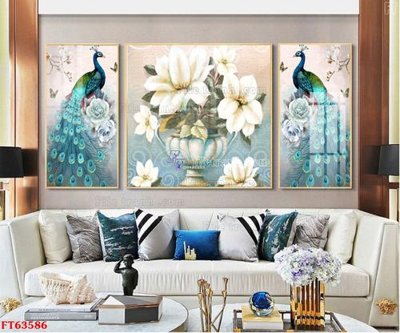 Ảnh gốc Tranh treo pha lê gương FT63586 (nét căng) in mica