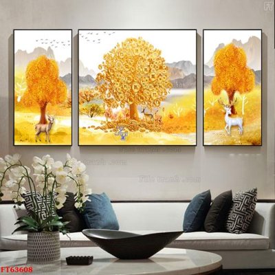 File tranh Tranh treo pha lê gương FT63608 (gốc) chủ đề động vật