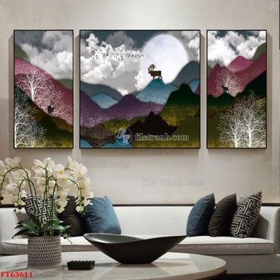 File gốc Tranh treo pha lê gương FT63611 (phiên bản chuẩn) để in ấn