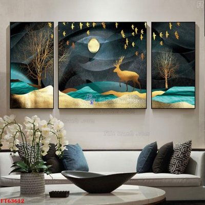 File gốc Tranh treo pha lê gương FT63612 (trang trí) phòng trẻ em