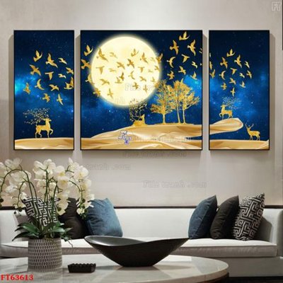 File gốc Tranh treo pha lê gương FT63613 (trang trí) phòng làm việc