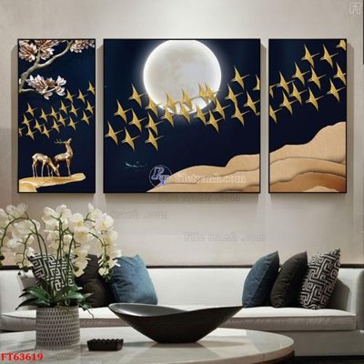 File in ấn Tranh treo pha lê gương FT63619 (bản gốc) cao cấp