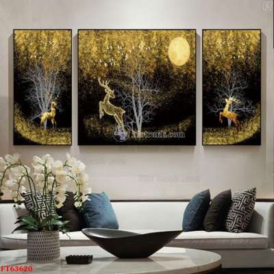 File in trần Tranh treo pha lê gương FT63620 (bản gốc) trời sao