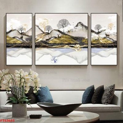 File tranh gốc PSD Tranh treo pha lê gương FT63633 còn nguyên layer