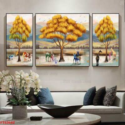 File gốc Tranh treo pha lê gương FT63642 (chuẩn CMYK) cho nhà in