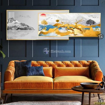 File ảnh Tranh treo tường lồng ghép hiện đại FT65058 (gốc) in standee