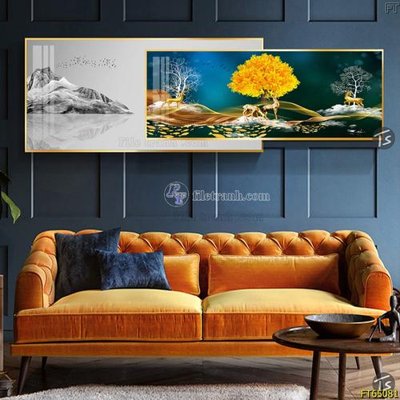 File gốc Tranh treo tường lồng ghép hiện đại FT65081 (in tráng gương) hiện đại