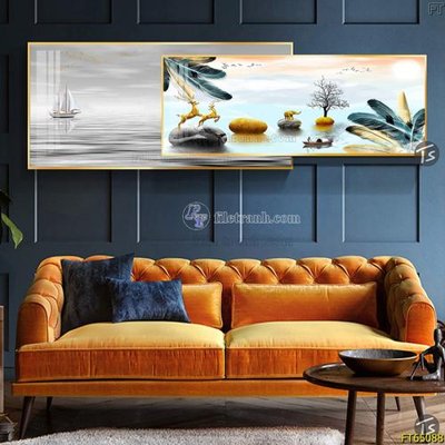 Tải file Tranh treo tường lồng ghép hiện đại FT65088 (ảnh gốc) in tranh kính