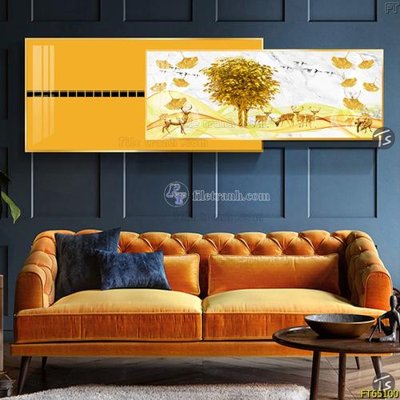 File tranh Tranh treo tường lồng ghép hiện đại FT65100 (ảnh gốc) in trần nhà