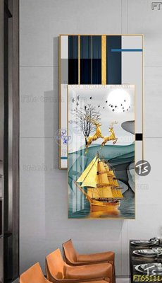 File ảnh Tranh treo tường lồng ghép hiện đại FT65111 (gốc) in poster