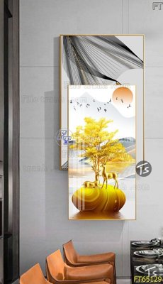 File tranh Tranh treo tường lồng ghép hiện đại FT65129 (bản gốc) treo phòng ăn