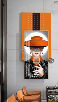 File gốc Tranh treo tường lồng ghép hiện đại FT65145 (in mica) làm bảng hiệu