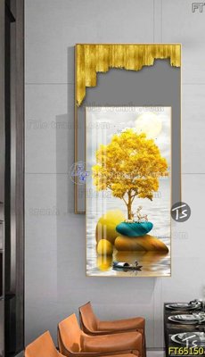 File in ấn Tranh treo tường lồng ghép hiện đại FT65150 chuyên nghiệp