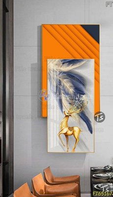 File tranh Tranh treo tường lồng ghép hiện đại FT65167 (ảnh gốc) in trần 3D
