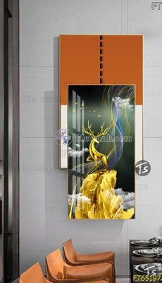 File gốc in ấn Tranh treo tường lồng ghép hiện đại FT65197 chuẩn màu CMYK
