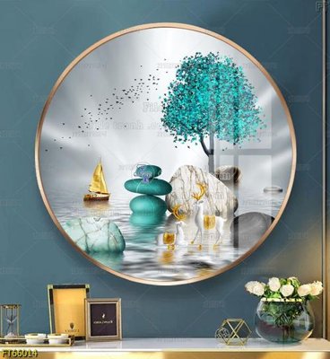 File gốc Tranh treo pha lê gương FT66014 (PNG) nền trong suốt