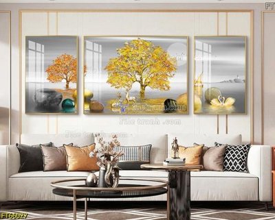 File tranh Tranh treo pha lê gương FT66027 (bản gốc) treo quán cafe