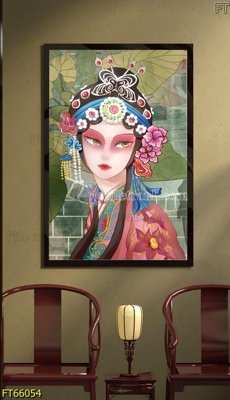 File tranh gốc Tranh treo pha lê gương FT66054 (bản quyền) độc đáo