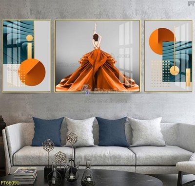 File tranh Tranh treo pha lê gương FT66091 (bản gốc) in lụa 3D