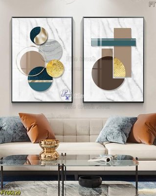 File ảnh Tranh treo pha lê gương FT66129 (gốc) in PP, decal