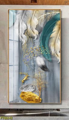Ảnh gốc Tranh treo pha lê gương FT66142 (độ nét cao) in tráng gương