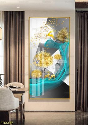 Chi tiết file ảnh Tranh treo pha lê gương FT66147 sắc nét