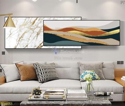 File in mica Tranh treo pha lê gương FT66153 (ảnh gốc) đẹp