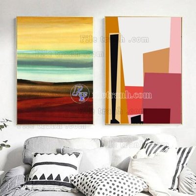 File in trần File tranh hiện đại pha lê gương FT662 (bản gốc) phong cảnh